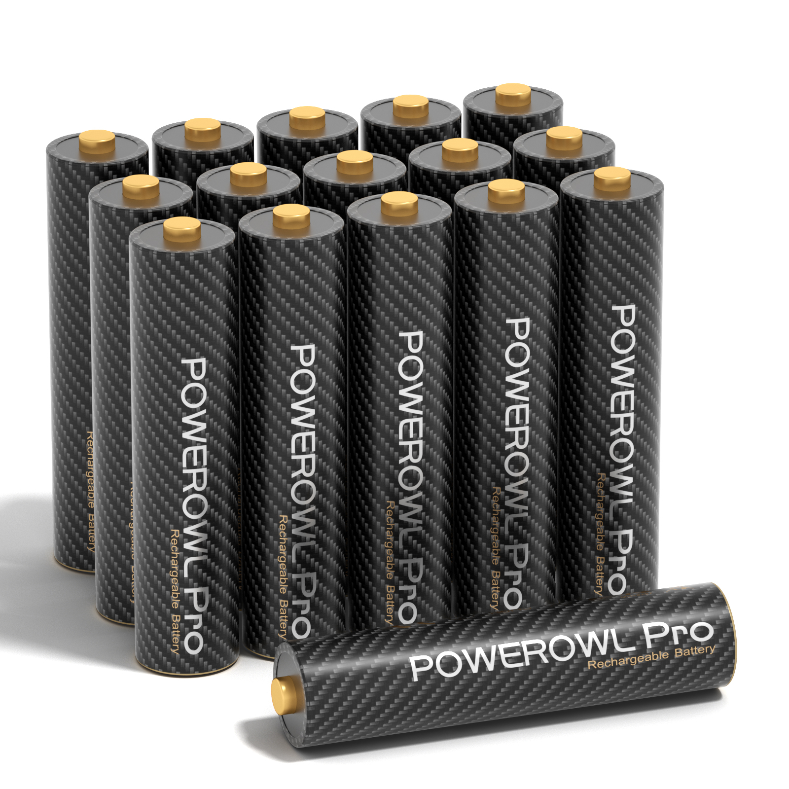 POWEROWL Rechargeable AAA Batteries PRO, High Capacity 1100mAh, Premium NiMH Triple A Battery -16 Count