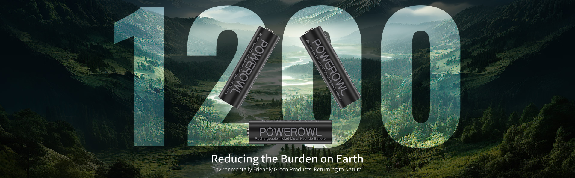 POWEWROWL rechargeable batteries